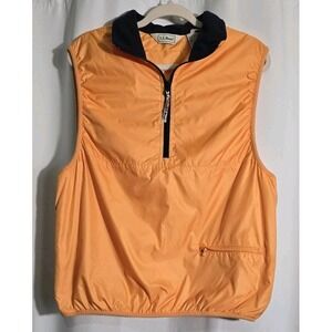 Vintage LL Bean Vest Womens Medium Insulated Versatech 1/4 Zip